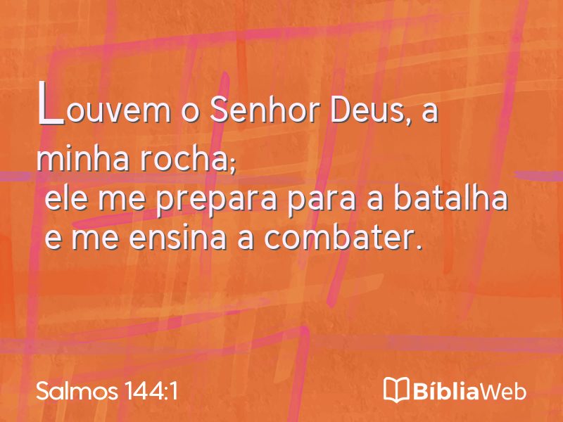 Salmos 144:1 em imagem para compartilhar