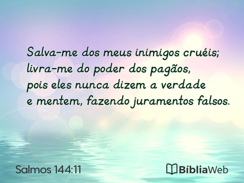 Salmos 144:11 em imagem para compartilhar