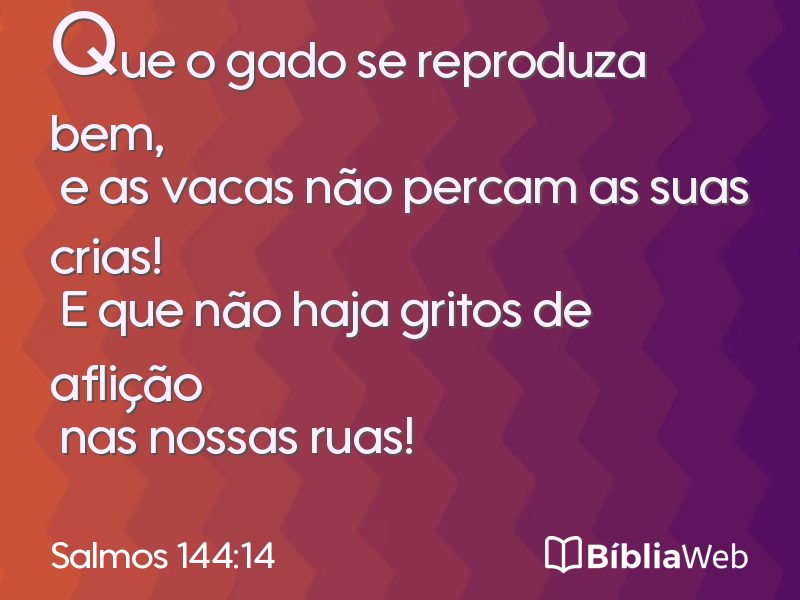 Salmos 144:14 em imagem para compartilhar