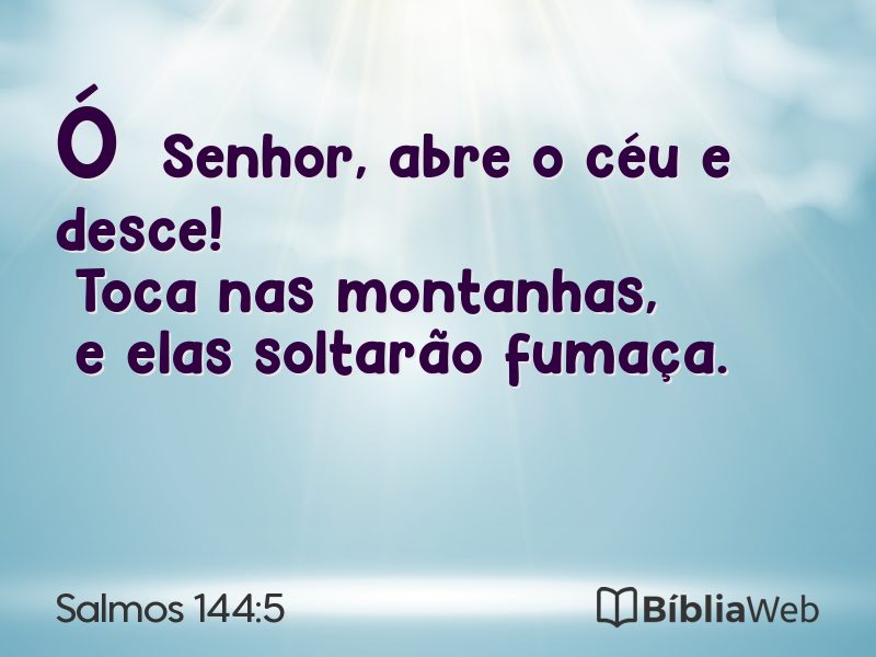 Salmos 144:5 em imagem para compartilhar