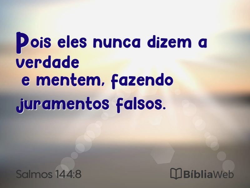 Salmos 144:8 em imagem para compartilhar
