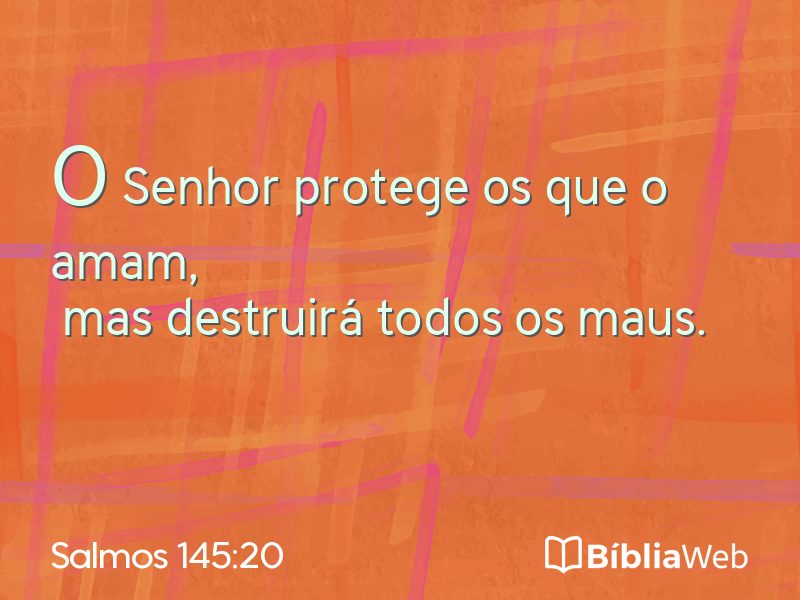 Salmos 145:20 em imagem para compartilhar