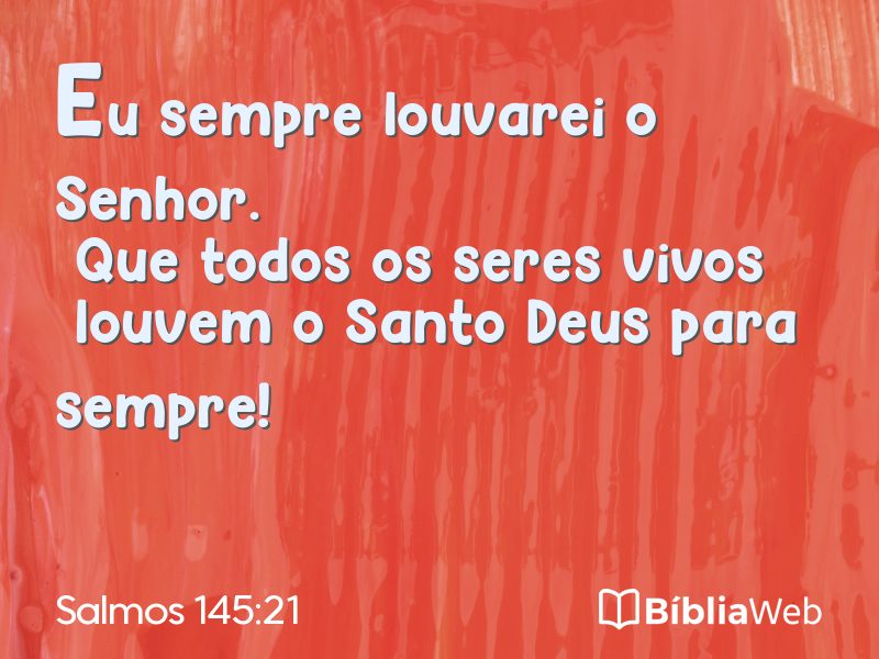 Salmos 145:21 em imagem para compartilhar