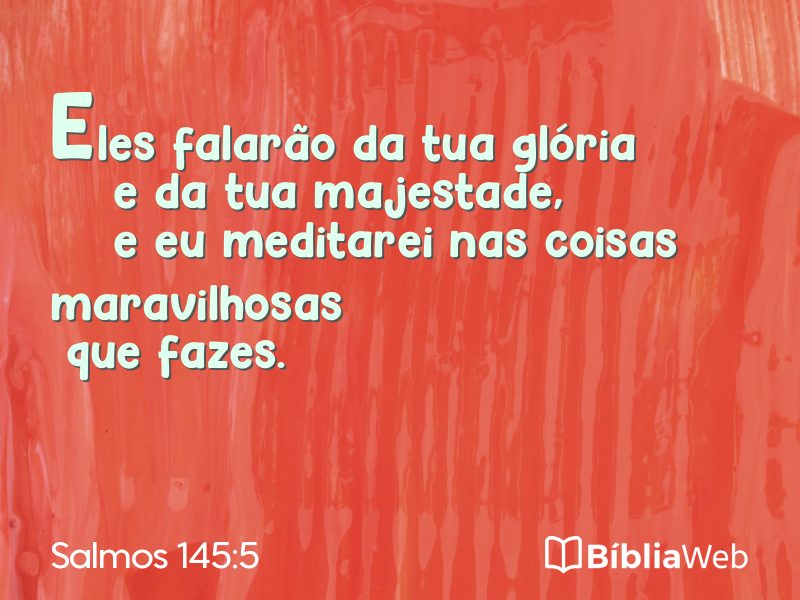 Salmos 145:5 em imagem para compartilhar