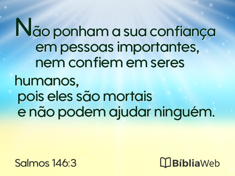 Salmos 146:3 em imagem para compartilhar