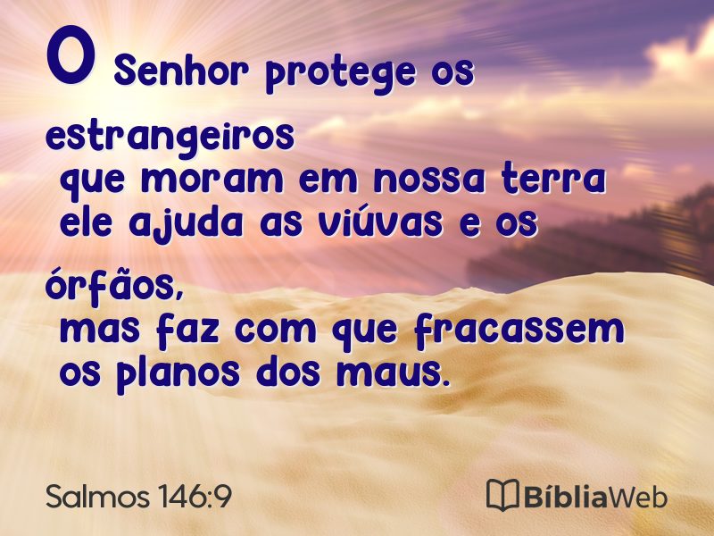 Salmos 146:9 em imagem para compartilhar