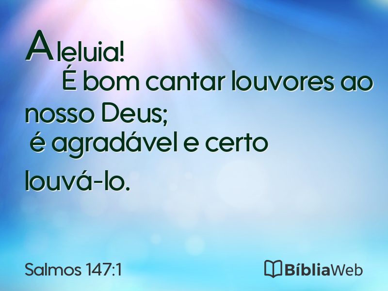 Salmos 147:1 em imagem para compartilhar