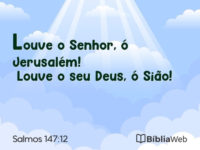 Salmos 147:12 em imagem para compartilhar