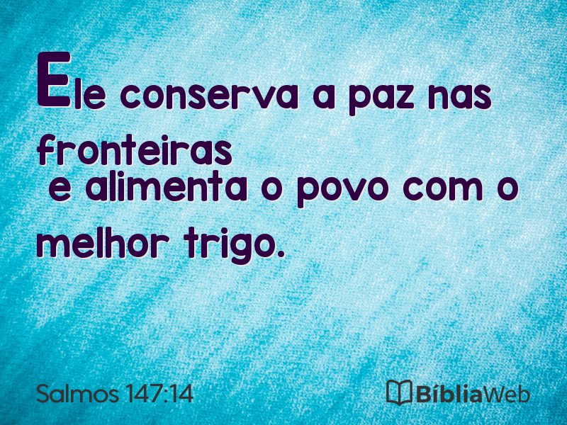 Salmos 147:14 em imagem para compartilhar