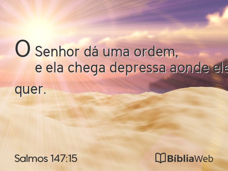 Salmos 147:15 em imagem para compartilhar