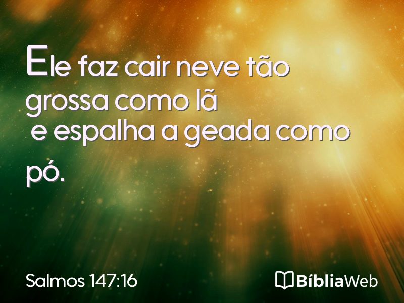 Salmos 147:16 em imagem para compartilhar