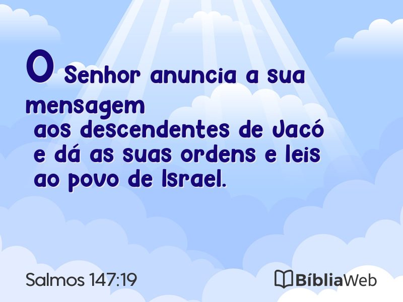 Salmos 147:19 em imagem para compartilhar