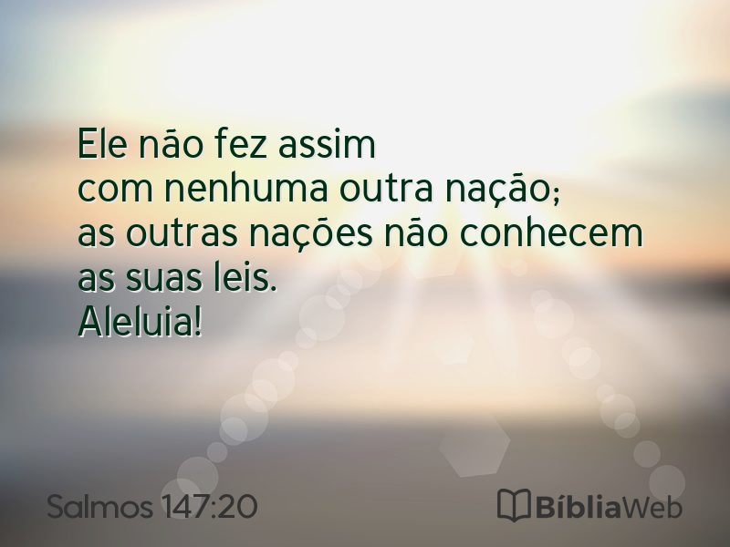 Salmos 147:20 em imagem para compartilhar