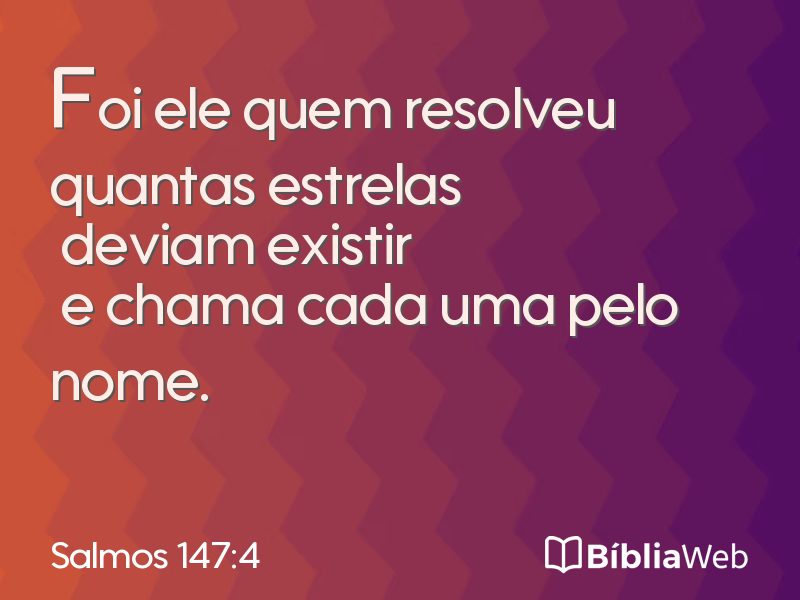 Salmos 147:4 em imagem para compartilhar