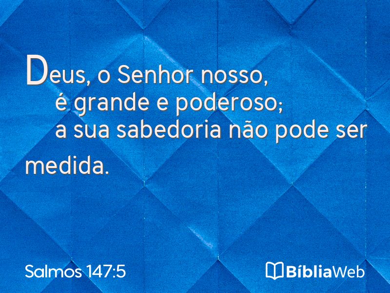 Salmos 147:5 em imagem para compartilhar