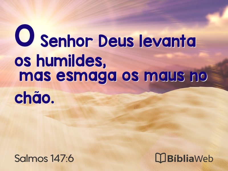 Salmos 147:6 em imagem para compartilhar