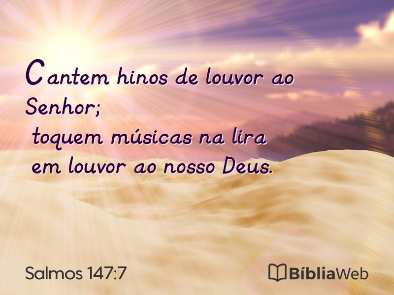 Salmos 147:7 em imagem para compartilhar