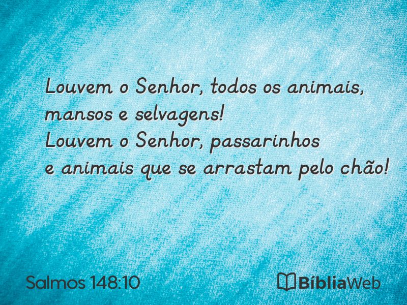 Salmos 148:10 em imagem para compartilhar