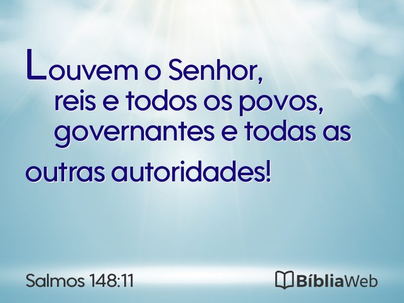 Salmos 148:11 em imagem para compartilhar