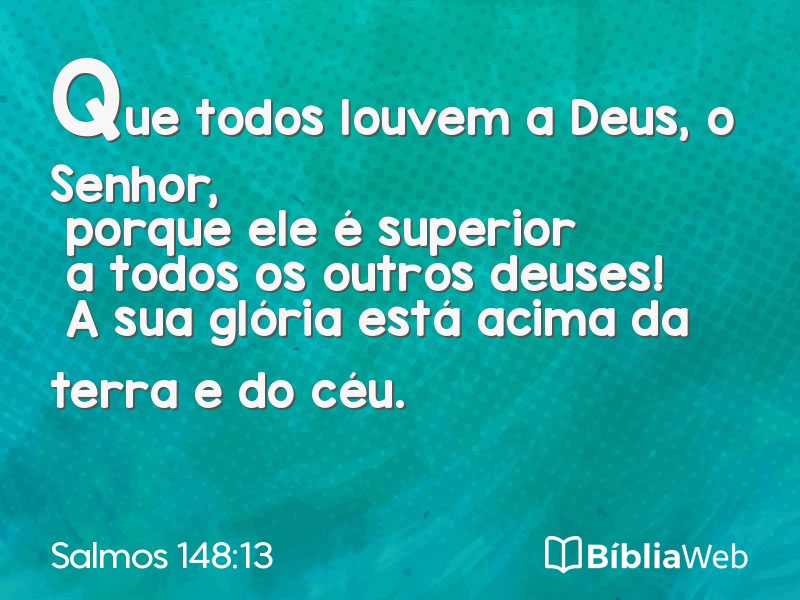 Salmos 148:13 em imagem para compartilhar