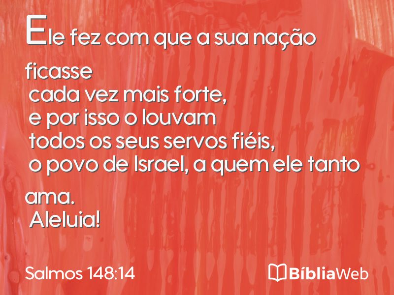Salmos 148:14 em imagem para compartilhar