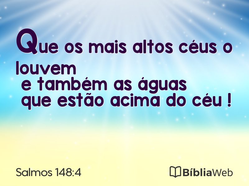 Salmos 148:4 em imagem para compartilhar