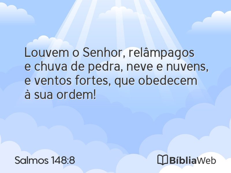 Salmos 148:8 em imagem para compartilhar