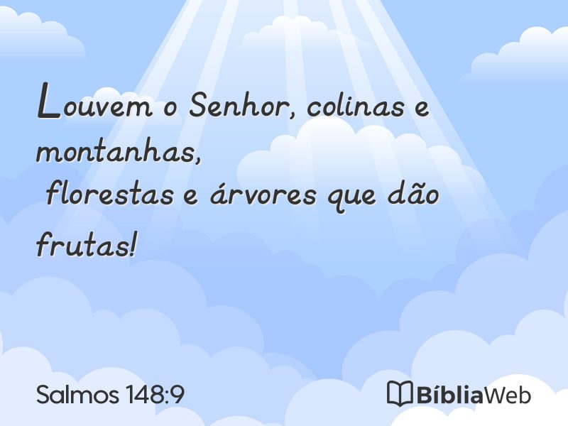 Salmos 148:9 em imagem para compartilhar