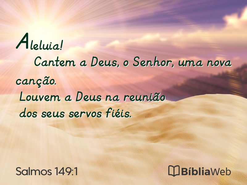 Salmos 149:1 em imagem para compartilhar