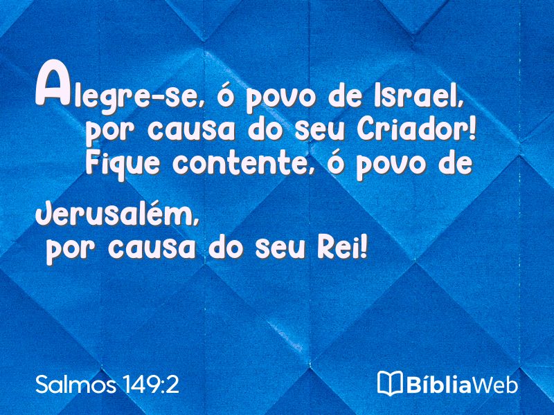 Salmos 149:2 em imagem para compartilhar