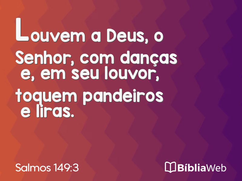 Salmos 149:3 em imagem para compartilhar