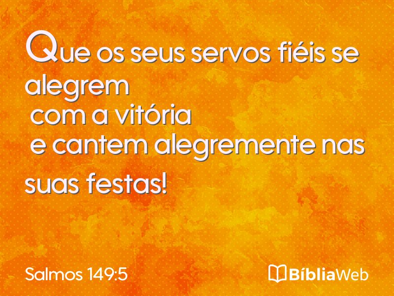 Salmos 149:5 em imagem para compartilhar