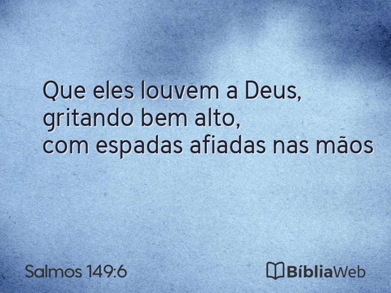 Salmos 149:6 em imagem para compartilhar