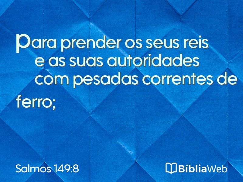 Salmos 149:8 em imagem para compartilhar