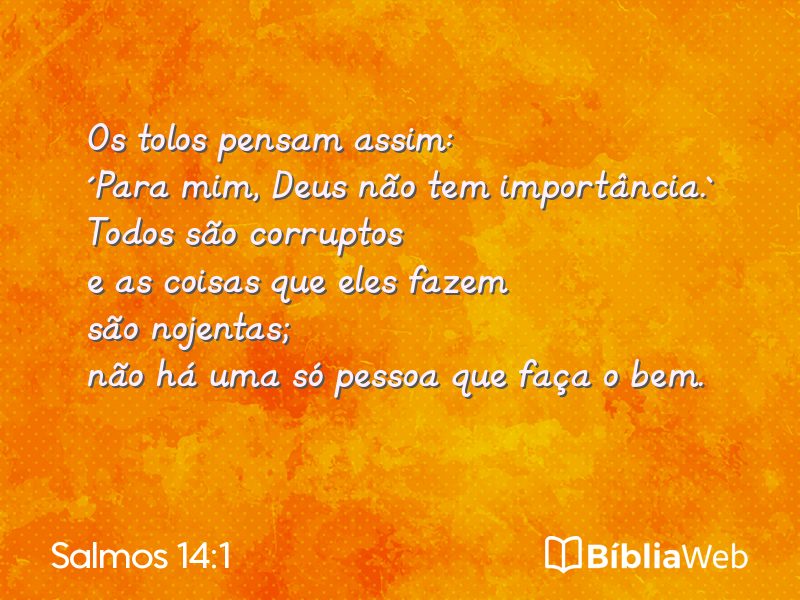 Salmos 14:1 em imagem para compartilhar