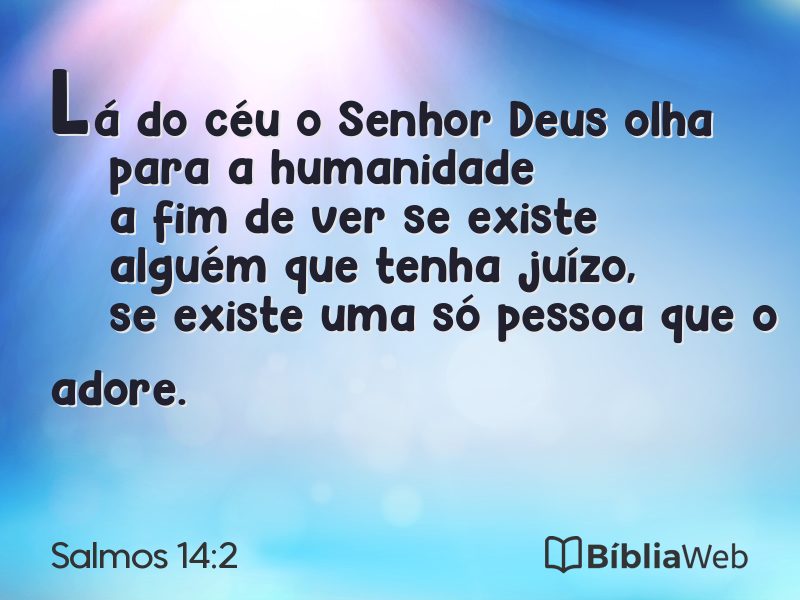 Salmos 14:2 em imagem para compartilhar