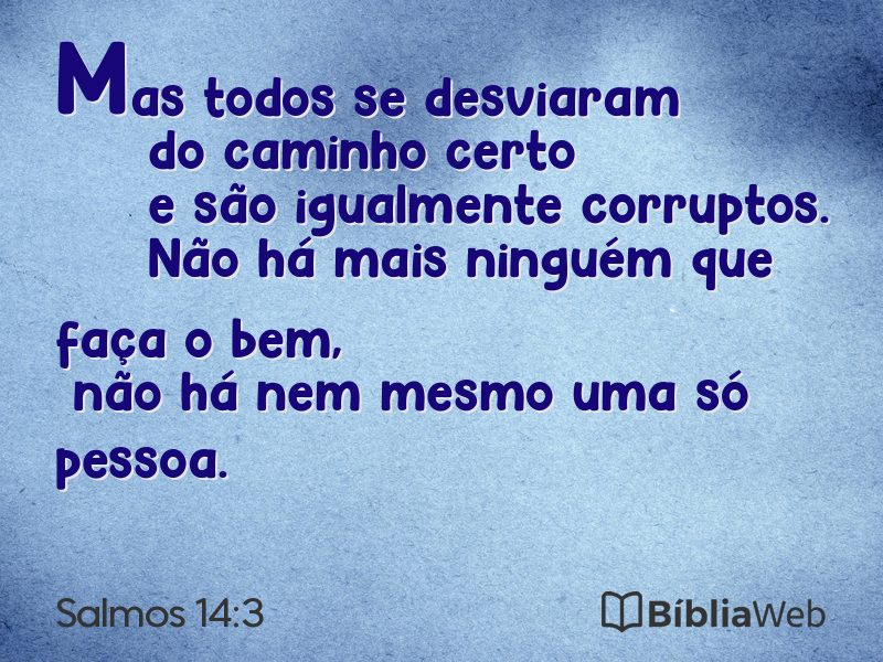 Salmos 14:3 em imagem para compartilhar