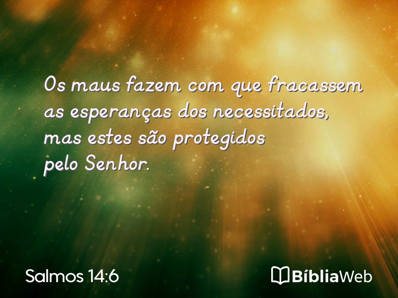 Salmos 14:6 em imagem para compartilhar