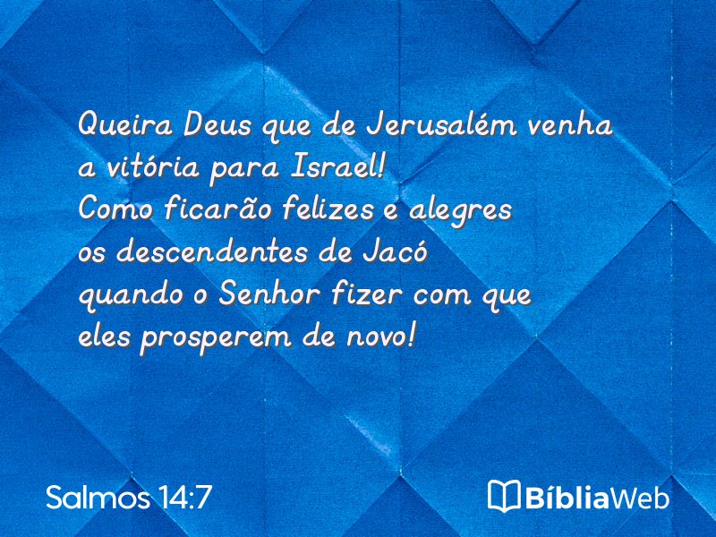 Salmos 14:7 em imagem para compartilhar