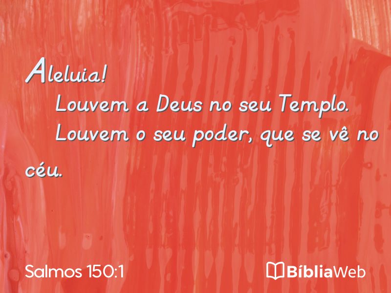 Salmos 150:1 em imagem para compartilhar
