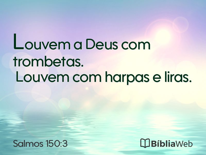 Salmos 150:3 em imagem para compartilhar