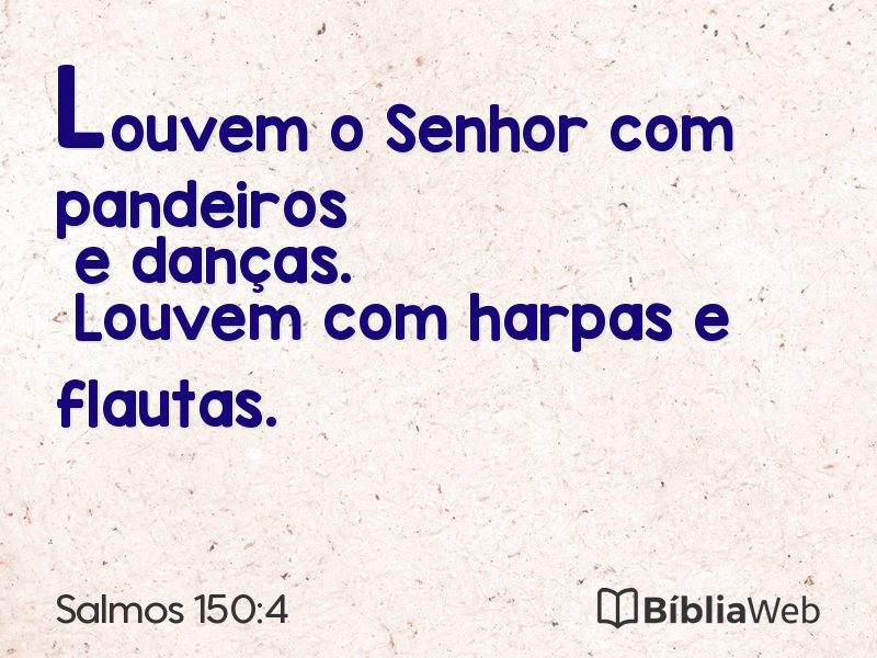 Salmos 150:4 em imagem para compartilhar