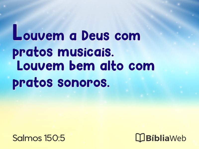 Salmos 150:5 em imagem para compartilhar
