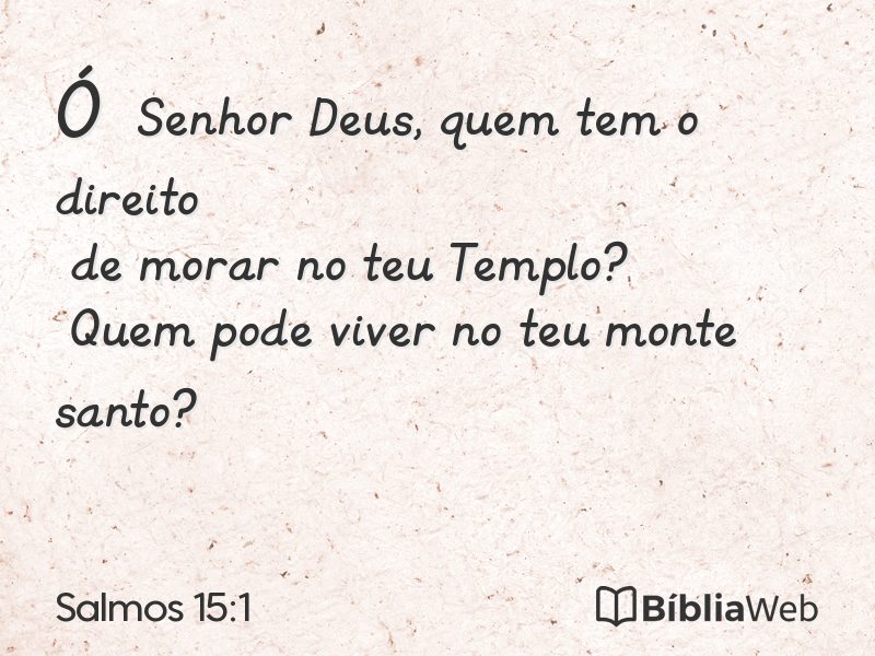 Salmos 15:1 em imagem para compartilhar