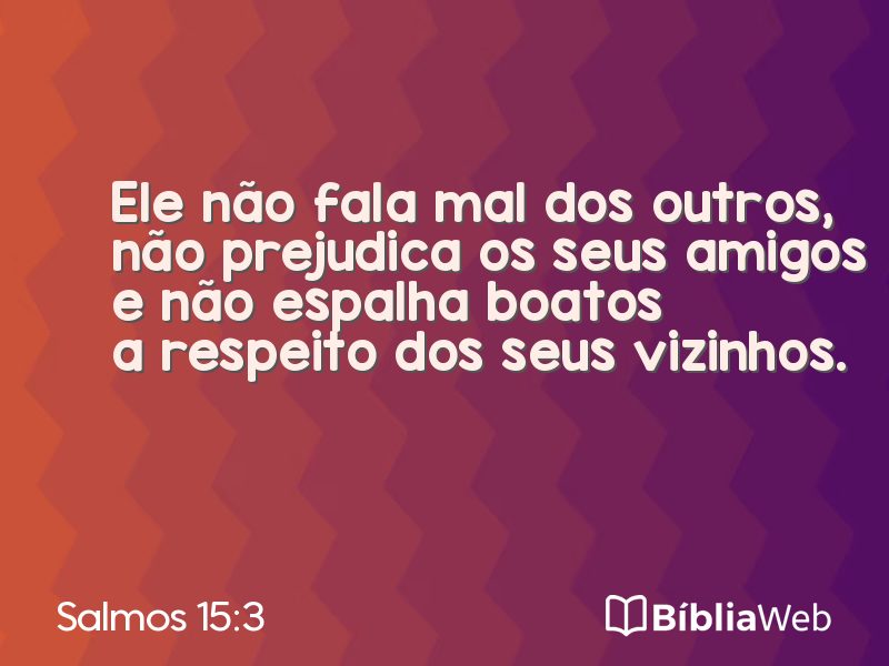 Salmos 15:3 em imagem para compartilhar