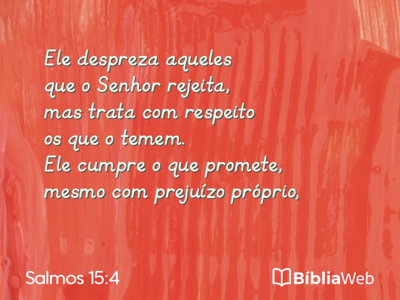 Salmos 15:4 em imagem para compartilhar
