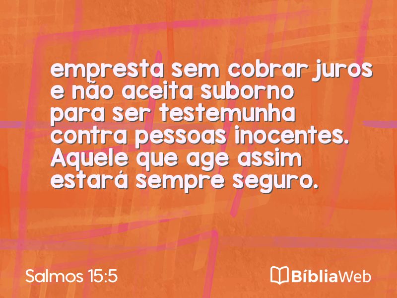 Salmos 15:5 em imagem para compartilhar