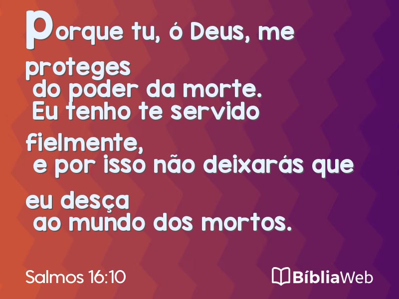 Salmos 16:10 em imagem para compartilhar