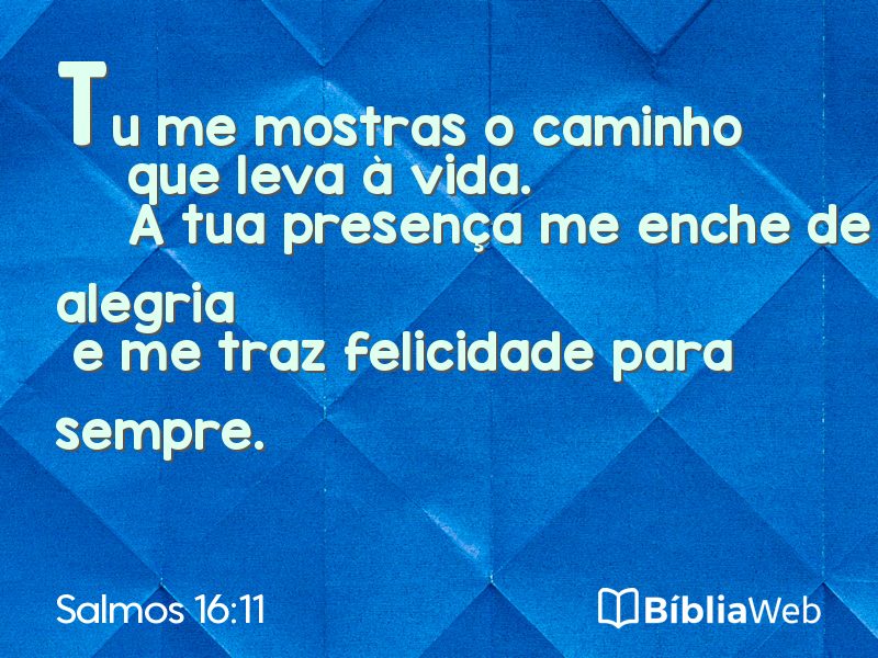 Salmos 16:11 em imagem para compartilhar