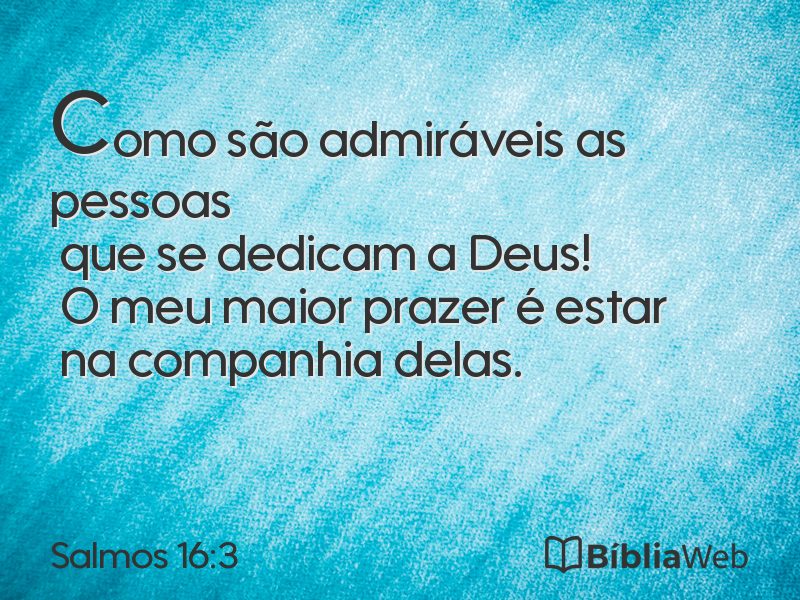 Salmos 16:3 em imagem para compartilhar